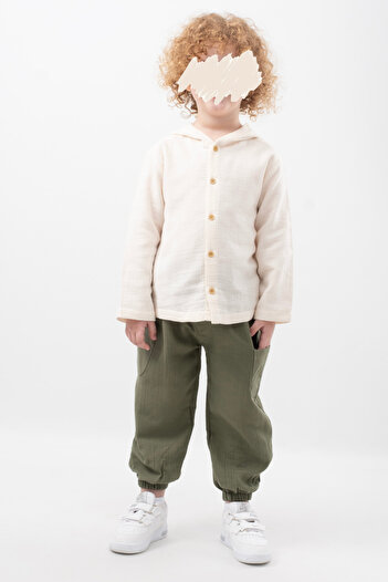 Vauva Organic Muslin Hooded Suit 2 Regret 100% Cotton Boy Suit