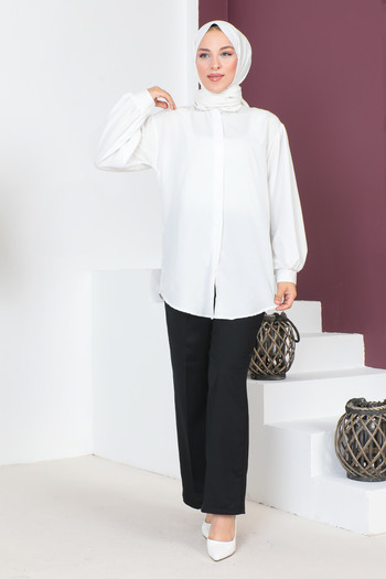 Tesettür Dünyası Palazzo Trousers TSD230705 Black