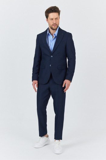 Frappoli Alfredo Men's Navy-Navy Spring-Summer Slim Fit 2-Piece Suit