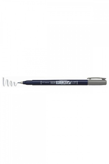 Tombow Fudenosuke Brush Pen Brush Tip Pen Hard Tip - Gray