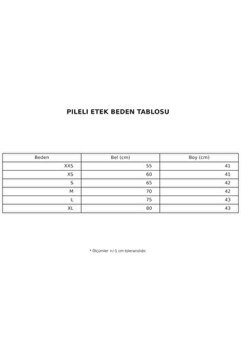 BRAVORİTE Kırmızı Pileli Etek