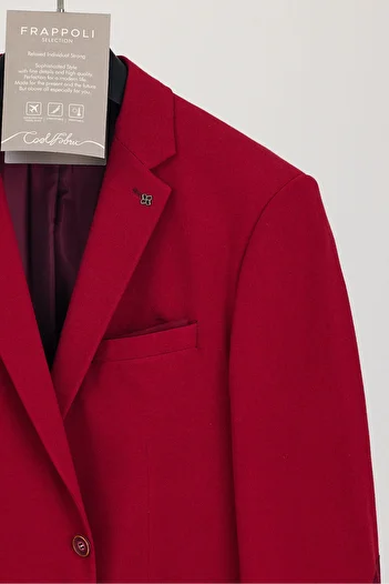 Frappoli Men's Redslim Fit Sports Blazer Jacket Lacosse Cotton Fabric Large Size Oversize