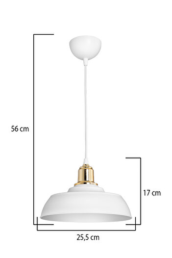 AG LightDesign Beyaz Sarkıt Avize Yatak Odası Salon Mutfak Koridor Şık Lamba