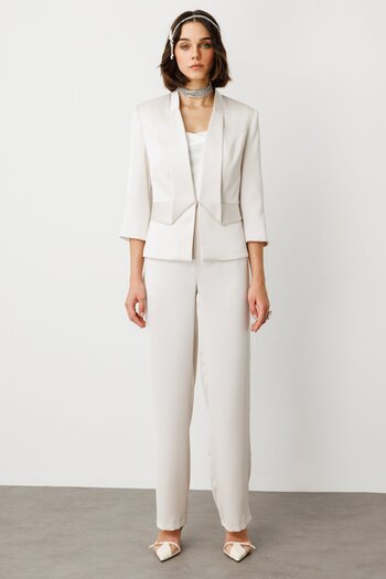 Ekol Wide Leg Satin Trousers