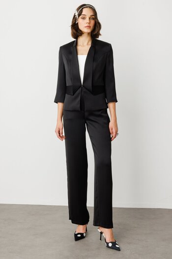Ekol Wide Leg Satin Trousers