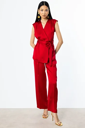 Ekol Wide Leg Satin Trousers