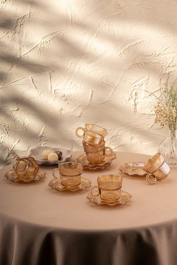 Emsan Hatrı Var Amber 80 ml Set of 6 Coffee Cups