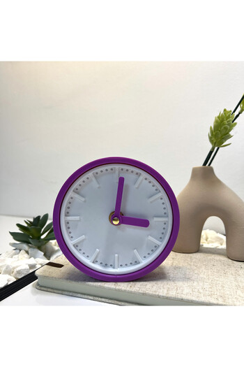 OEM Decorative clock "Spectrum", 11 cm, purple, 3D printed from PLA (Bioplastic)