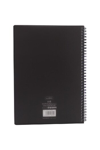 Roco Notebook – A4 Size, 100 Sheets, Double Ruled, Black Cover