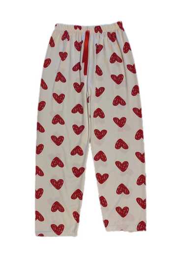 NiLi Pantaloni de pijama din țesătură MILAN CU MODEL DE INIMĂ