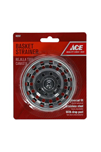 ACE Stainless Steel Basket Strainer Chrome 1.5inch