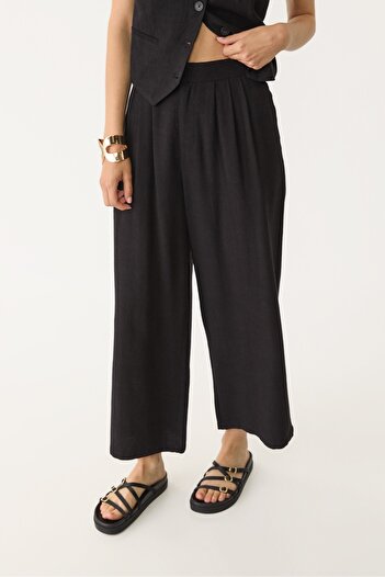 Stradivarius Linen blend darted culottes