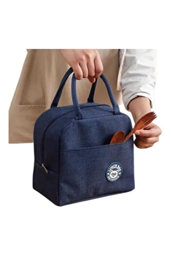 OEM Thermal Lunch Bag, Multifunctional, Waterproof, with Handles, 22x14x19 cm, Navy Blue