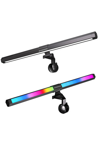 EMESZON RGB LED 2800K - 6500K lamp 6W, EMESZON®, PC Laptop, 120 degrees, USB, Touch buttons, black