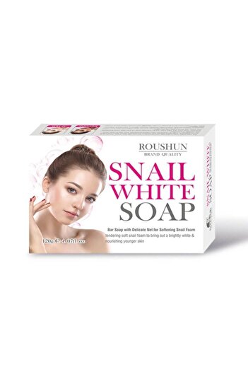 RousHun Snail White Soap 120g – Brightening, Repairing & Deep Cleansing Bar for Smooth Radiant Skin
