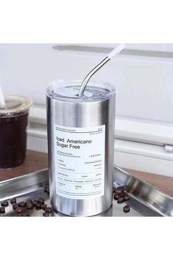 mug shop ShebSheb Stainless Steel Coffee Mug with Lid and Straw, Insulated Tumbler Coffee Cup, Vacuum Double