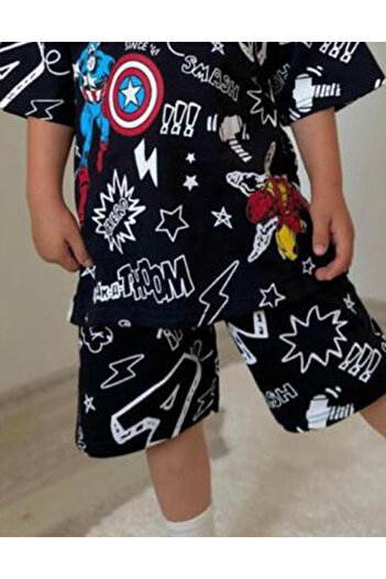 JuraKids Summer Men's Bottom Top Boy's Summer Suit Printed Boy's Summer