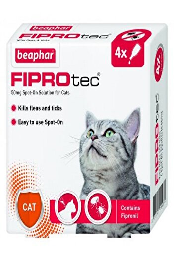 Beaphar Fiprotec for Cat, 4 Pipettes