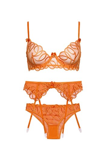 EDLİNGERİE Orange Blossom Garter Set
