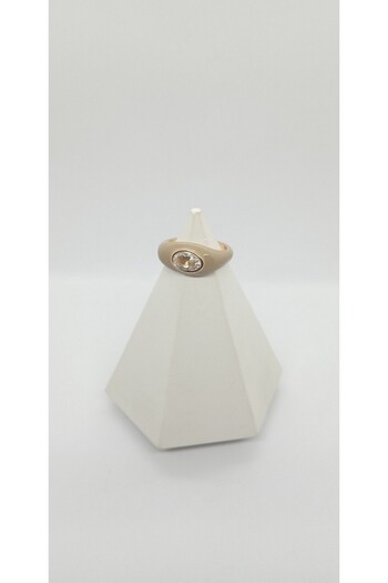 ndjewelry Mink Color Oval Stone Detailed Adjustable Ring
