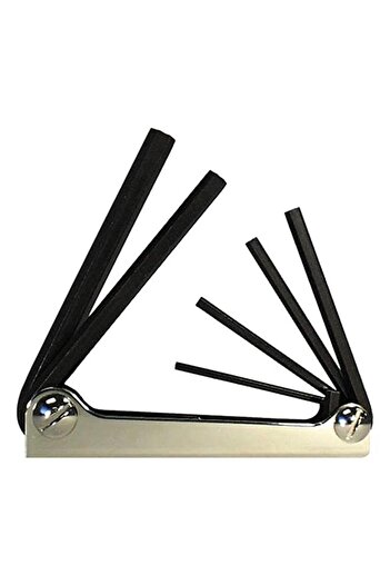 Generic Eklind Rust-Resistant Alloy Steel Fold-Up Hex Key Set Black 3-10mm