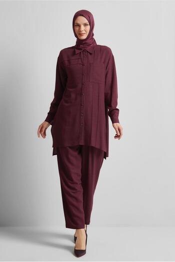 Alvina Pants Viscos Linen Suit 45613