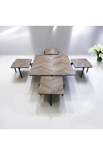 DEC13 Modern and elegant design 4+1 serving table set
