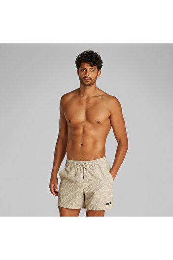 Calvin Klein Medium Drawstring-Print Erkek Bej Mayo