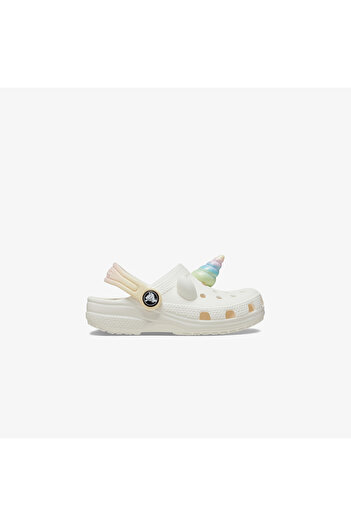 Crocs 209701 -0wv Classic Iam Rainbow Unicorn - Papuci de casă alb