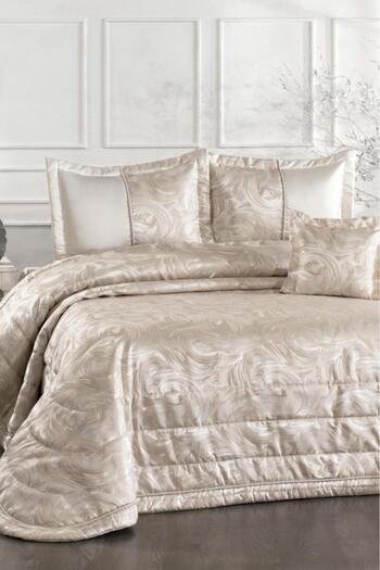 Çeyiz Diyarı İrida Fiber Filled Double 250X255 cm Bedspread Ecru