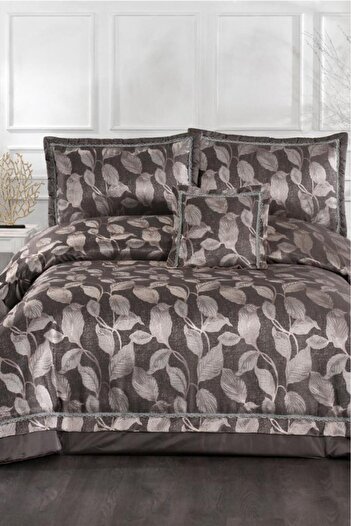 Çeyiz Diyarı Toledo Fiber Filled Double Size 250X255 cm Bedspread Anthracite