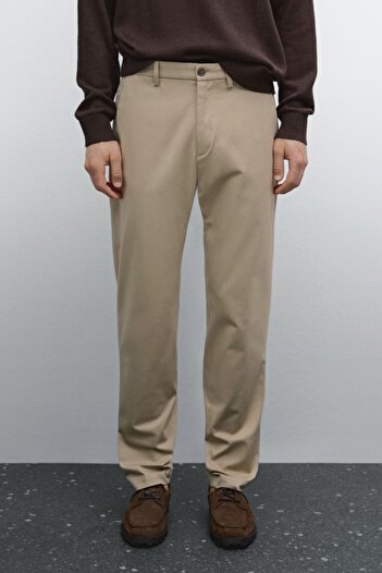 Massimo Dutti Pamuklu slim fit pantolon