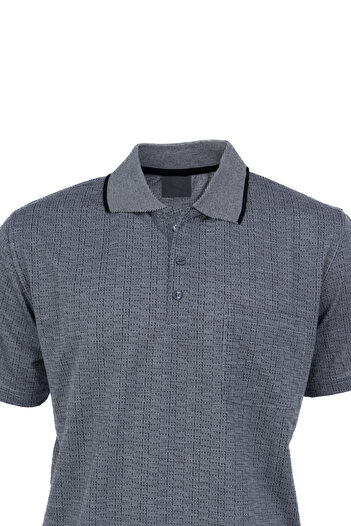 Oppland Men's T-Shirt Summer Pocket Short Sleeve Modern Jacquard Lonelli Model Relaxed Fit Cotton Fabric