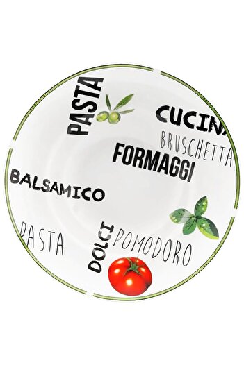 Alpina Pasta plate 27 cm green rim