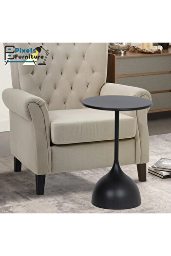 PixelsFurniture طاولة جانبية معدنية من بكسل الأثاث للأريكة والسرير، طاولة بقواعد معدنية صلبة