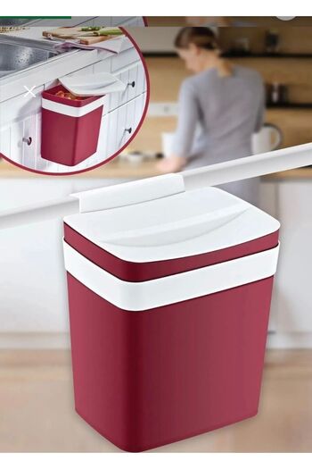 SİHİRLİ AYAKLAR Hanging Practical Trash Can Soft Hanging Trash Can 8.5Lt 19X22Cm