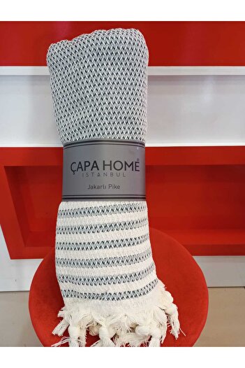 Çapa Home Premium Quality Non-Slip Non-Burning Cotton Multi-Purpose Authentic Bohemian Seat Cover Both Pique 180X240