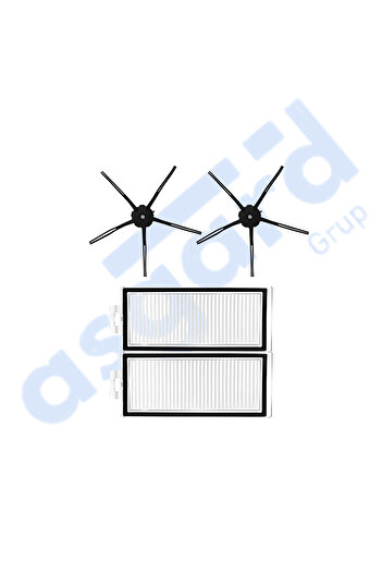 Asgard Grup Compatibil cu ROBOROCK Q7, Q7+, Q7 MAX, Q7 MAX+, 2 perii laterale, 2 filtre