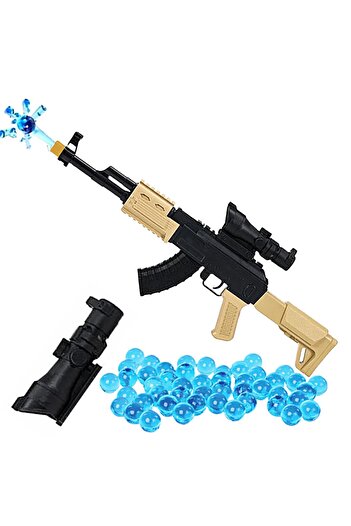 SprintMag Elite Toy Rifle with Scope and 500 Water Gel Balls, Orbeez, Water Bombs Black/Sand Camouflage