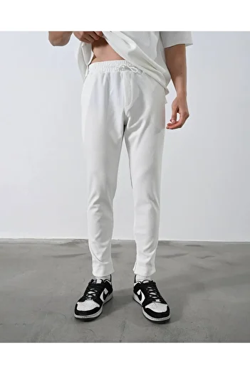MARRAKECH Men's Zipper Leg Detailed Ribbed Jogger