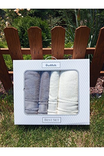 Özdilek Özdilek 4 Piece Colourist Best Set (Turkish Bath Set) 100% Cotton
