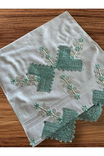TUTUYA TEXTIL Ручна робота Метелик Модель Мереживна ручна рушник для обличчя Весільний рушник