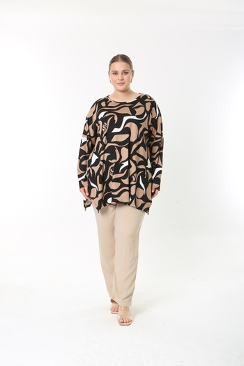 XL Modam Women's Summer Long Sleeve Plus Size Tunic
