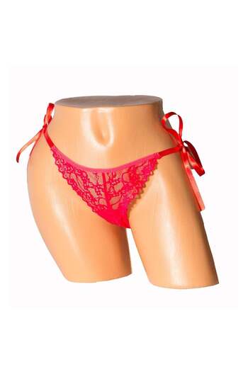 BLD by Exclusive Brazilian panties, lace, satin bows, Laurette, red, BLD by Exclusive