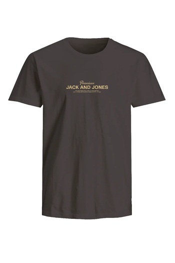 Jack & Jones Crew Neck Logo Printed T-Shirt Black
