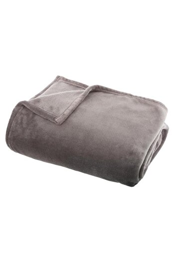 Generic atmosphera Plain Rectangular Blanket Grey 130 x 180cm 156047B