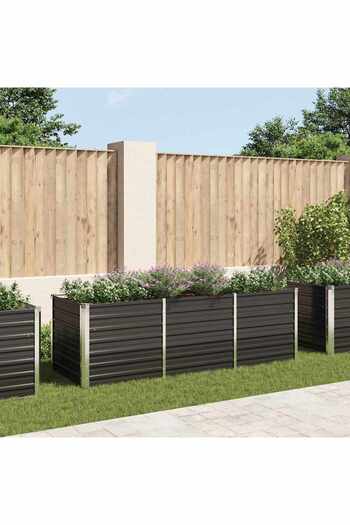 vidaxl Garden Raised Bed Anthracite 240x80x77 cm Galvanised Steel