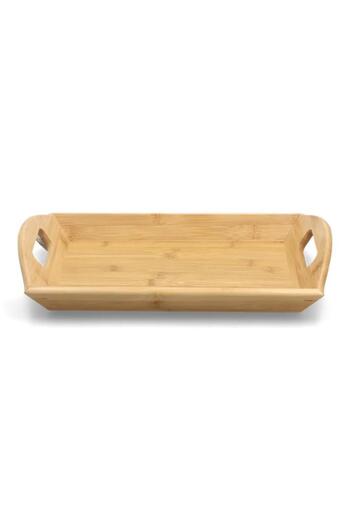 Generic Bien Servi High Quality Rectangular Shaped Bamboo Serving Tray Brown G19-BX044S