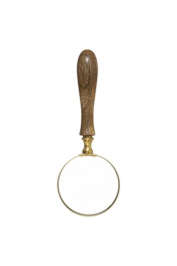 Generic atmosphera Vintage Decorative Magnifying Glass Showpiece Clear and Brown 173481