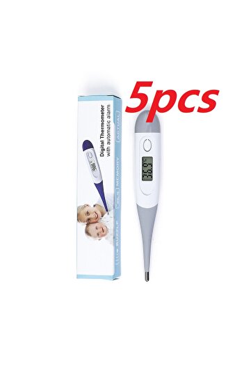 Choice grey5pcs 5/10pcs Medical Digital LED Equipment Tool Soft Head fast Thermometer For Body Ear Househol